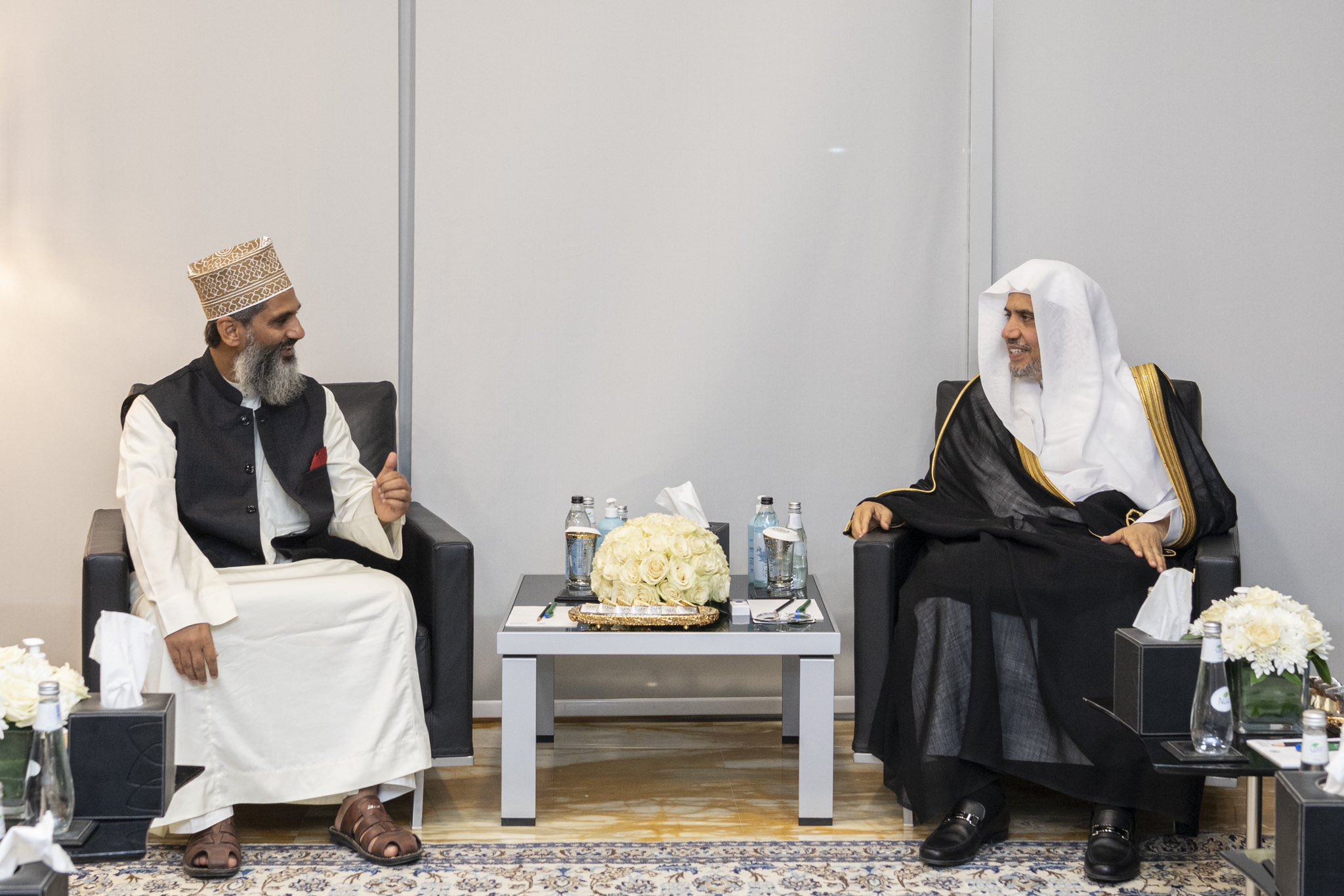 MWL and His Excellency Sheikh Dr. Mohammad Al-Issa receive praise from His Eminence Sheikh Dr. Anwar Khan, Director of the International Center for Dar Al Uloom in India