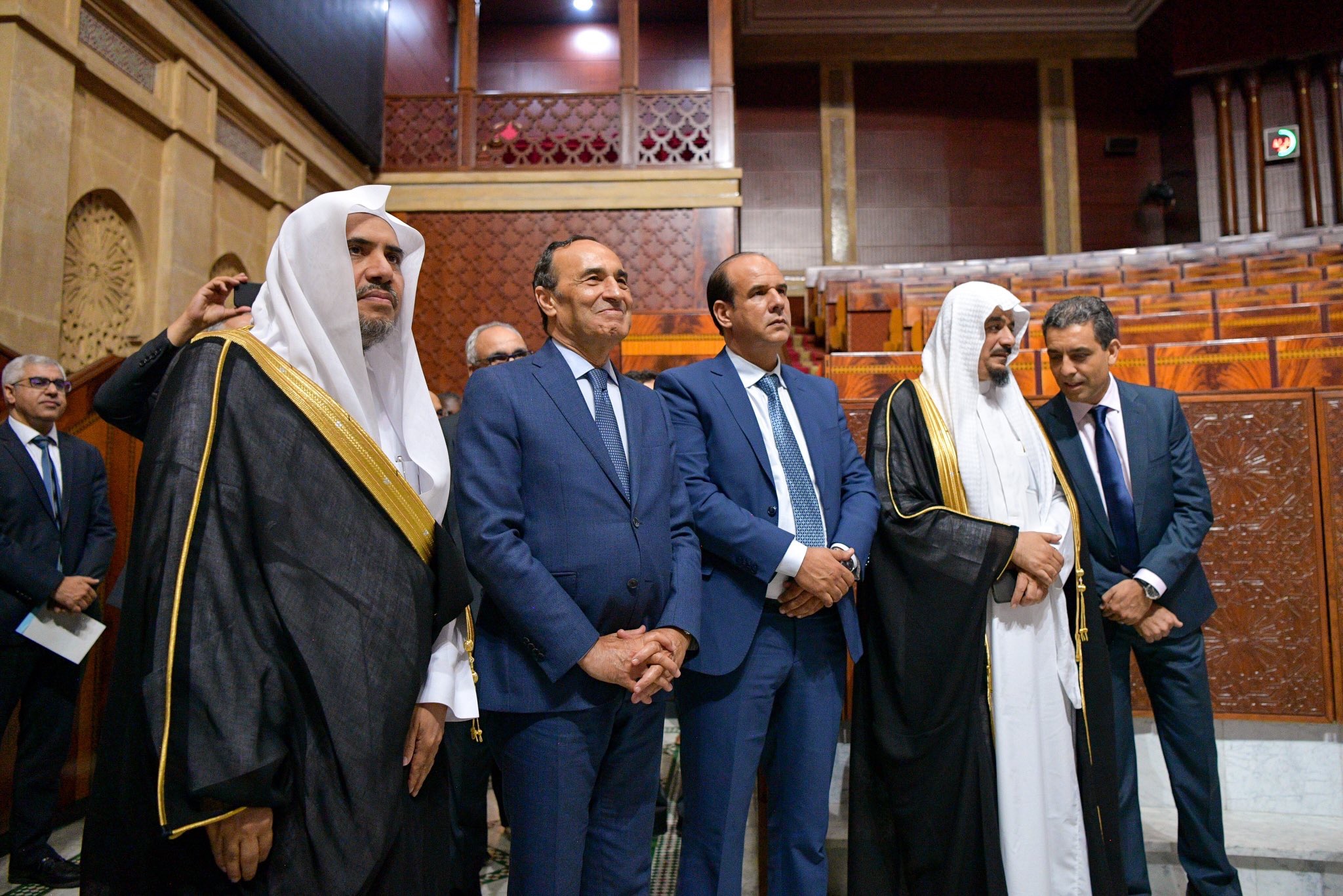 His Excellency the Speaker of the Moroccan Parliament Mr. Habib ElMalki receives and discusses with the Secretary-General of the MWL, Dr. Mohammed Alissa topics of common interest.