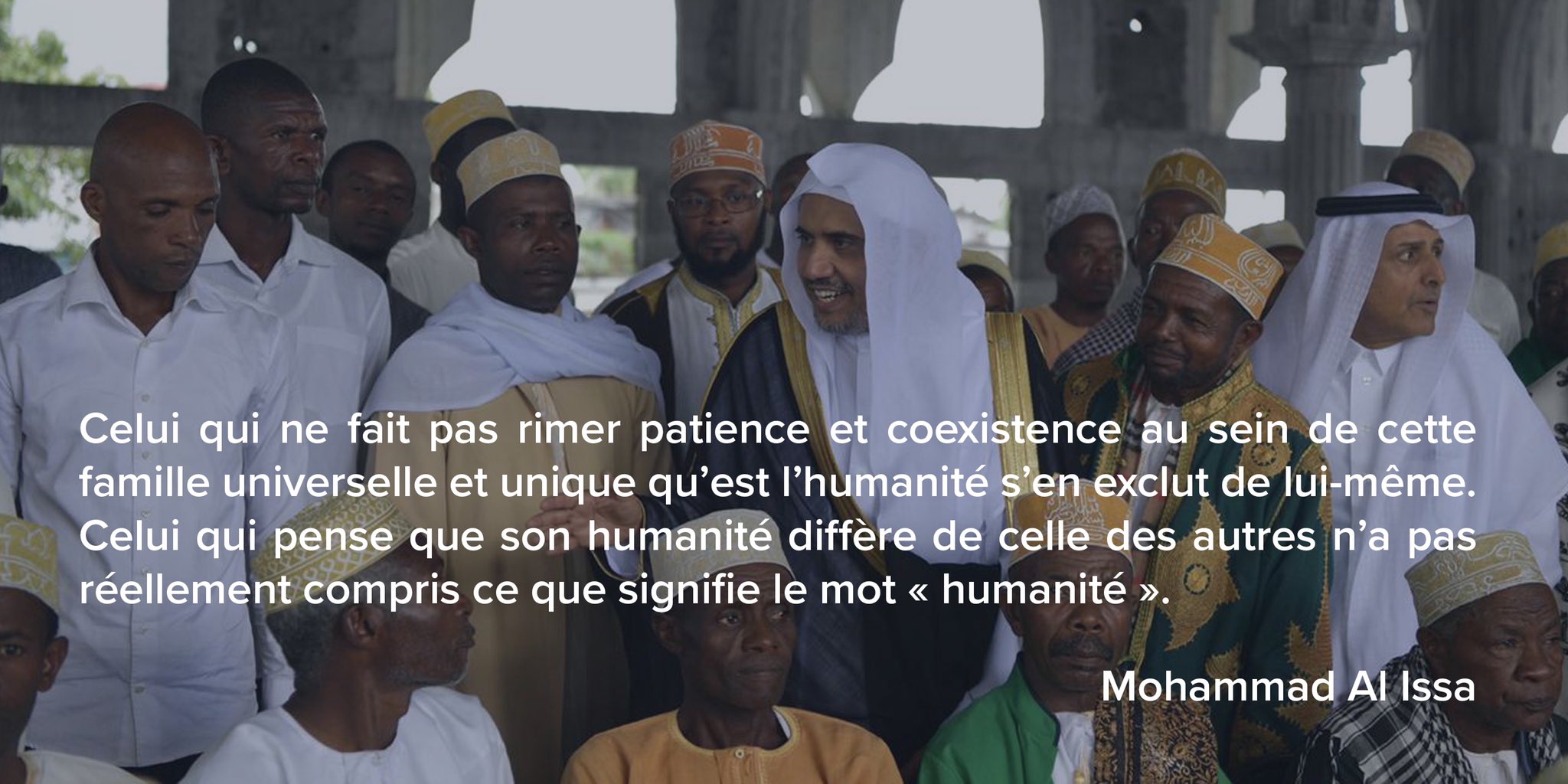 « Toute personne mérite le respect, l'égalité de traitement et la sécurité. Nous sommes une seule famille et lorsqu'une partie est rendue vulnérable, nous sommes alors tous en danger ». Mohammed Alissa