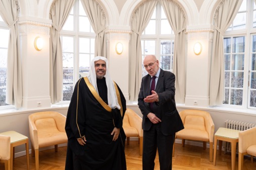 HE Dr. Mohammad Alissa met with Steingrímur J. Sigfússon, the Speaker of the Icelandic Parliament and discussed the importance of. peaceful coexistence among religions at Althingi, the oldest surviving parliament in the world