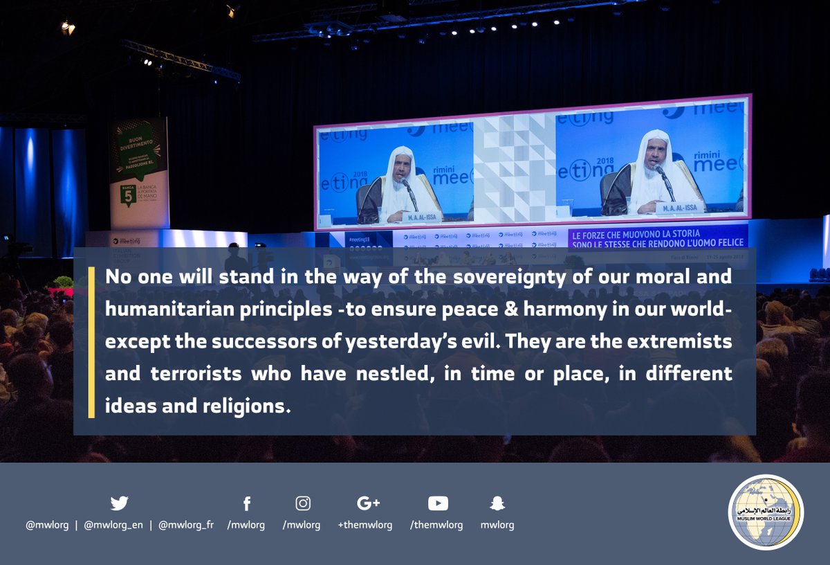 Dr. Alissa speaking about the Muslim World thru recommendation by the organizers of the largest world gathering in Rimini Italy