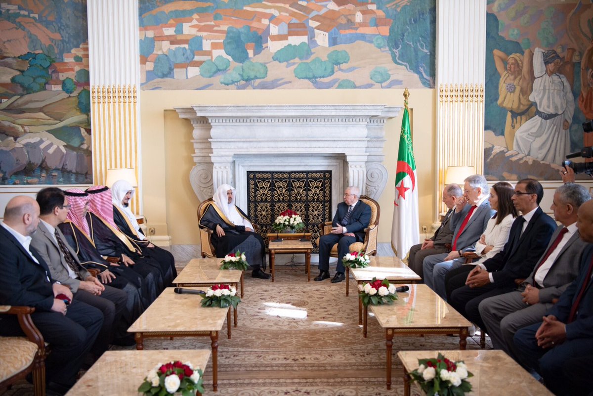 His Excellency the President of the Algerian Parliament, welcomed His Excellency the SG of the MWL Sheikh Dr. Mohammad Alissa