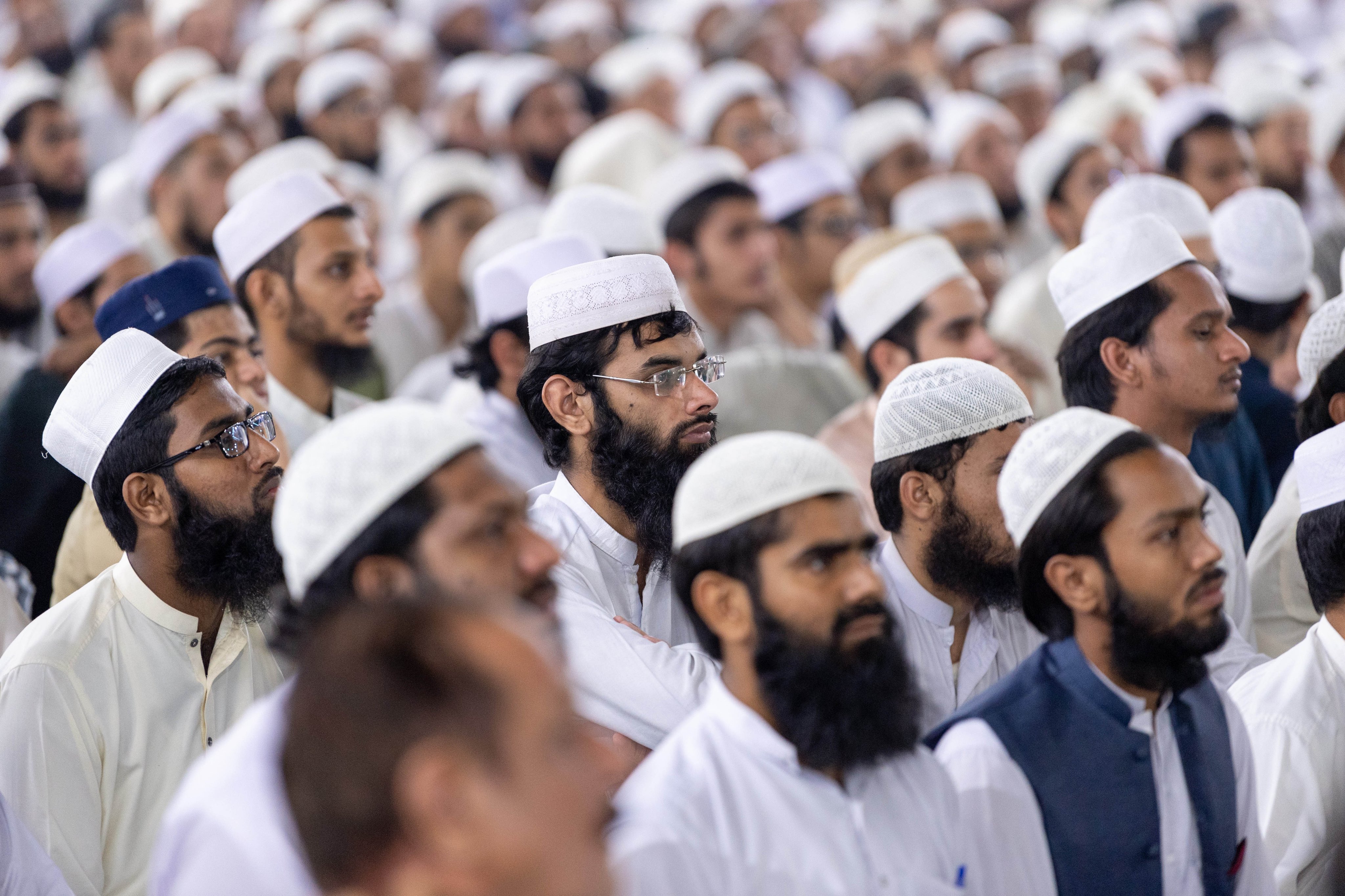 Muslim World League Secretary General and Chairman of the Organization of Muslim Scholars, Sheikh Dr. Mohammed Al-Issa lectures at Ashrafieh University in Lahore, Pakistan.