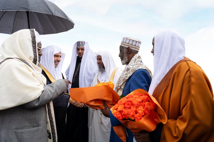 The delegation of the Muslim World League headed by His Excellency Sheikh Dr. Mohammed Alissa arrives in Addis Ababa, the capital of Ethiopia and the African Union
