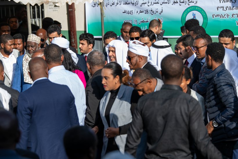 His Excellency Sheikh Dr. Mohammad Al-Issa, the Secretary-General of the MWL and Chairman of the Organization of Muslim Scholars, laid the foundation of Awelia Aid and Development Organization building in the Ethiopian capital Addis Ababa
