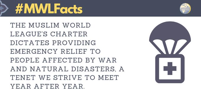 MWL operates extensive emergency relief programs for individuals affected by conflict & natural disasters around the world.