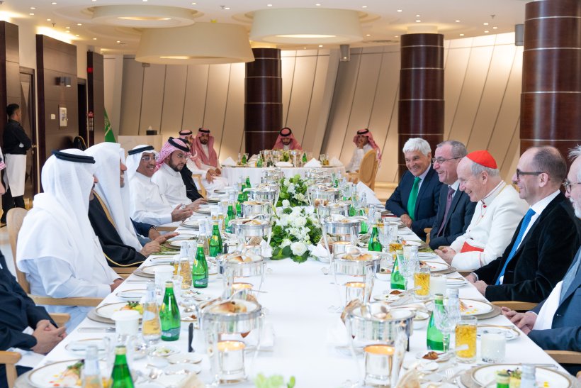 On a visit announced by the Vatican, Dr. Al-Issa receives the archbishop of Vienna in Riyadh at the MWL's headquarters