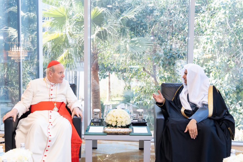 On a visit announced by the Vatican, Dr. Al-Issa receives the archbishop of Vienna in Riyadh at the MWL's headquarters