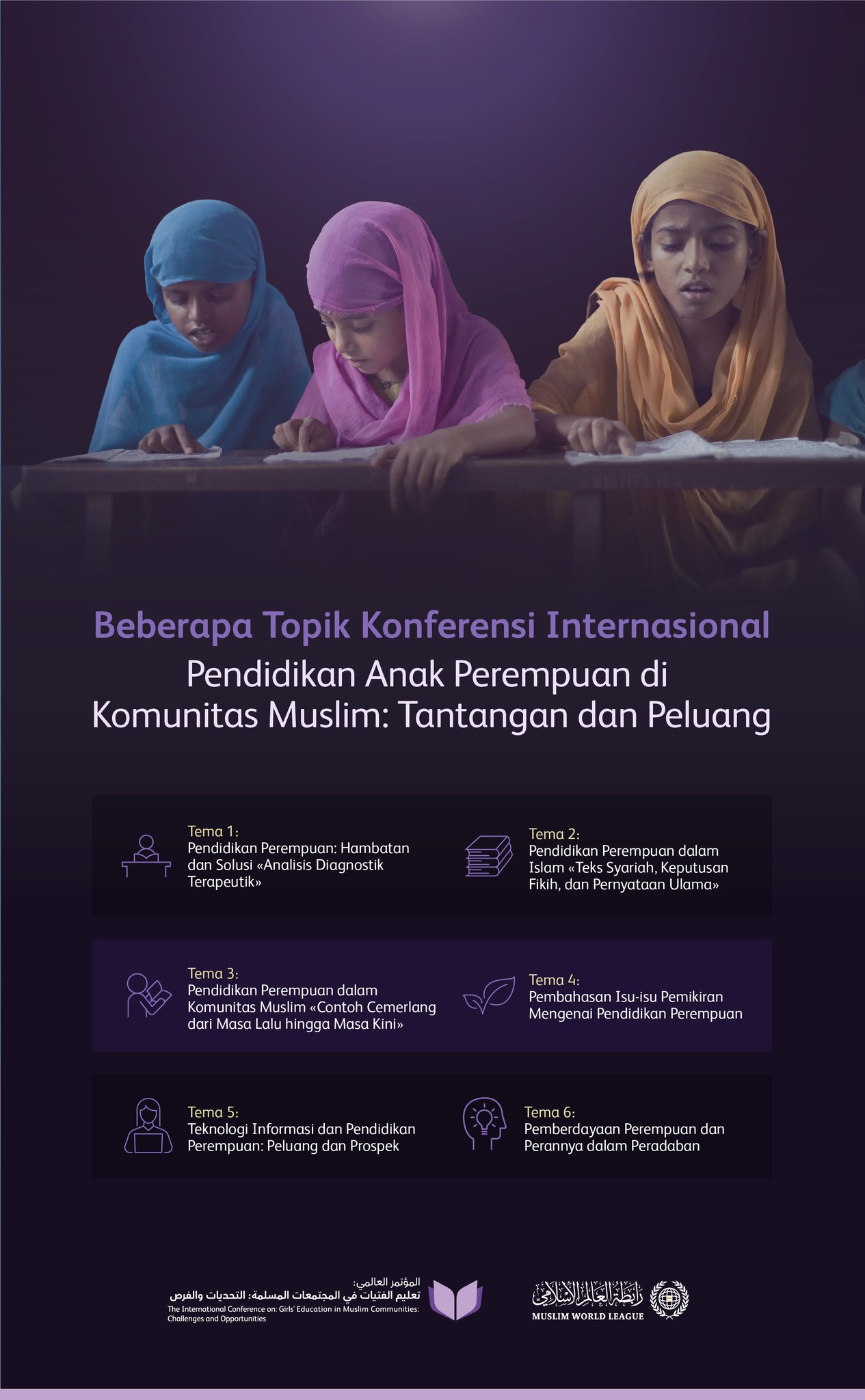 Kenali "beberapa" topik konferensi internasional: "Pendidikan Anak Perempuan di Komunitas Muslim: Tantangan dan Peluang", yang akan diselenggarakan di ibukota Pakistan, Islamabad, pada tanggal 11 Rajab 1446 H - 11 Januari 2025 M.