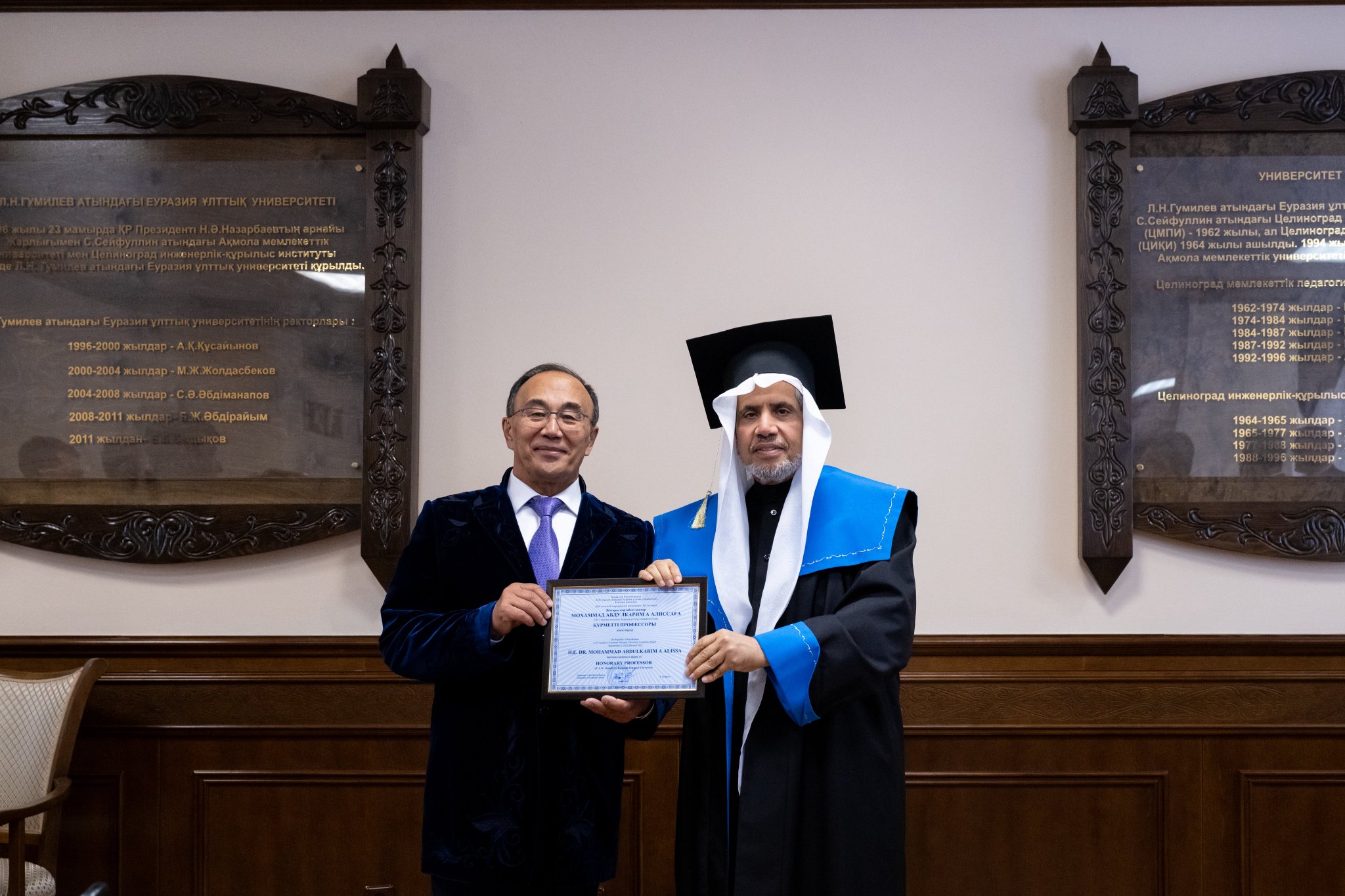 Syekh Dr. Mohammed Alissa menyampaikan kuliah di Universitas Nasional Astana tentang: "Transformasi Pemikiran Kontemporer"