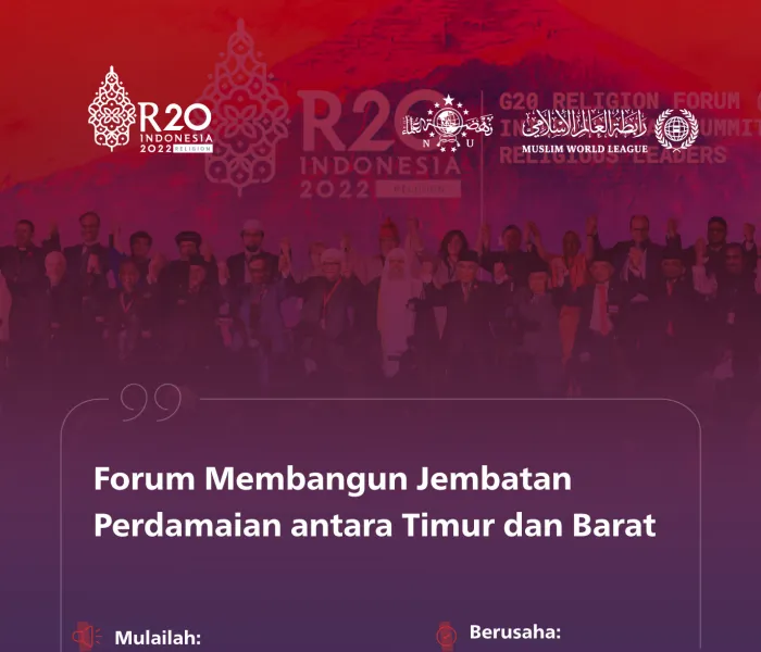 “Forum Membangun Jembatan antara Timur dan Barat”, adalah inisiatif LMD yang dirayakan R20 dalam pernyataan terakhirnya, dalam G20, dan bertujuan untuk berkomunikasi dengan semua orang, mengabaikan pemborosan "waktu" & "upaya" karena fokus dialog pada grup kompatibel.