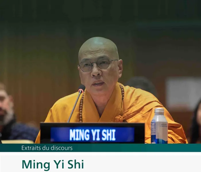 Extraits du discours de  Ming Yi Shi lors du lancement de l’initiative de la Ligue islamique mondiale pour “construire des ponts de compréhension et de paix entre l’Orient et l’Occident “ depuis le siège des Nations Unies à New York