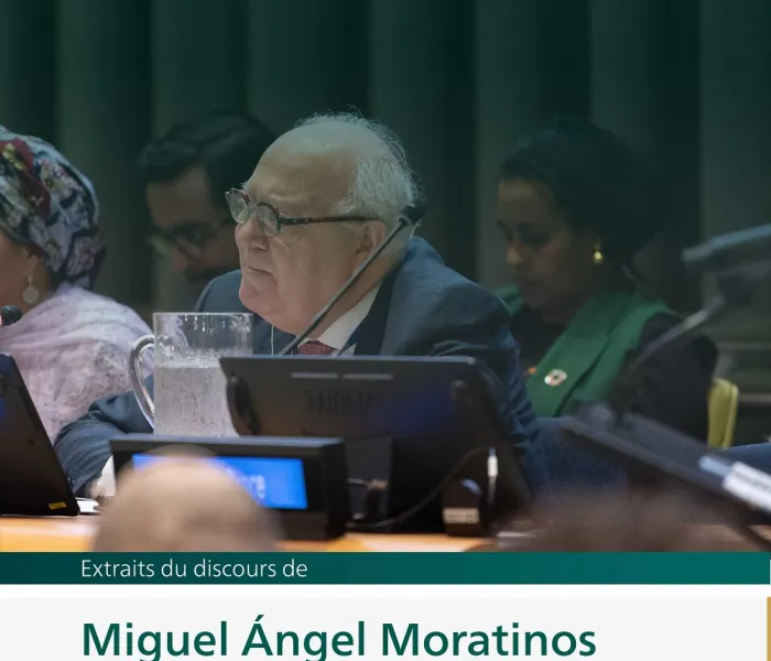 Extraits du discours de  Miguel Ángel Moratinos lors du lancement de l'initiative de la Ligue islamique mondiale pour "construire des ponts de compréhension et de paix entre l'Orient et l'Occident " depuis le siège des Nations Unies à New York :