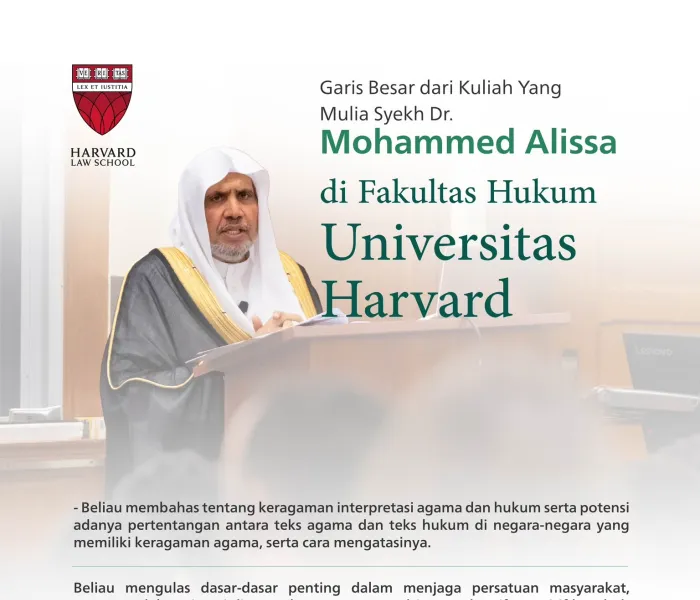 Garis Besar dari Kuliah Yang Mulia Syekh Dr. Mohammed Alissa di Fakultas Hukum, Universitas Harvard: