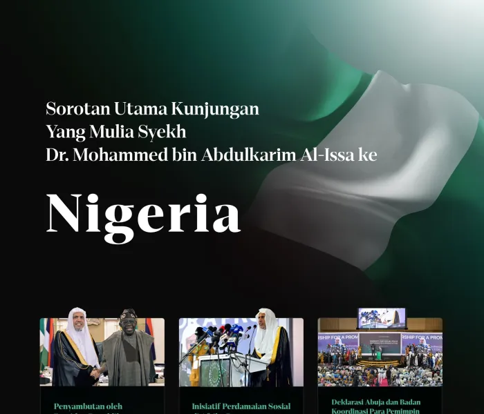 Berikut.. sorotan utama kunjungan Yang Mulia Sekretaris Jenderal LMD sekaligus Ketua Organisasi Ulama Muslim, Syekh Dr. Mohammed Al-Issa   ke Nigeria: