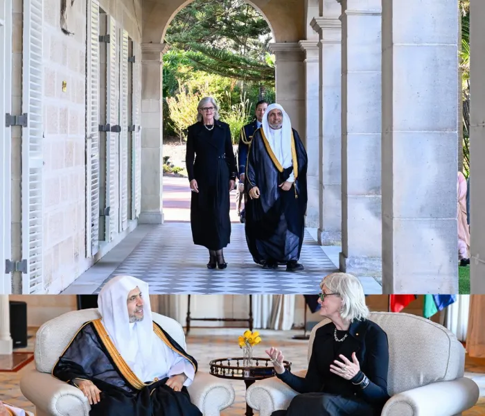 La gouverneure générale d’Australie, Mme Sam Mostyn, a reçu au palais du gouverneur général dans la ville de Sydney le Secrétaire général, cheikh Mohammed Al-Issa