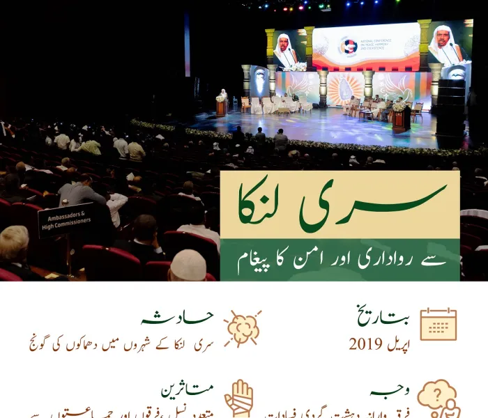 رابطہ عالم اسلامی اور سری لنکا میں امن و ہم آہنگی کا پیغام: