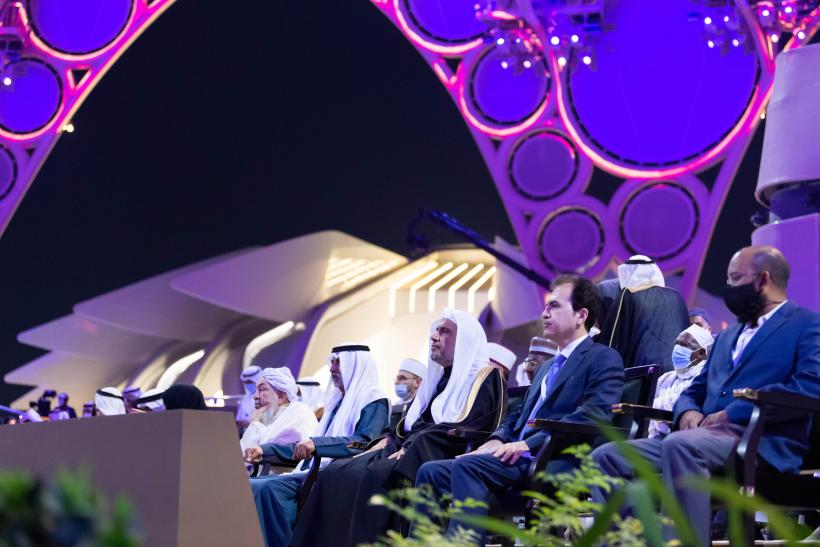الشيخ د. محمد العيسى‬⁩ متحدثاً رئيساً في حفل افتتاح المنتدى العالمي لتعزيز السِّلْم المنعقد في اكسبو 2020 دبي