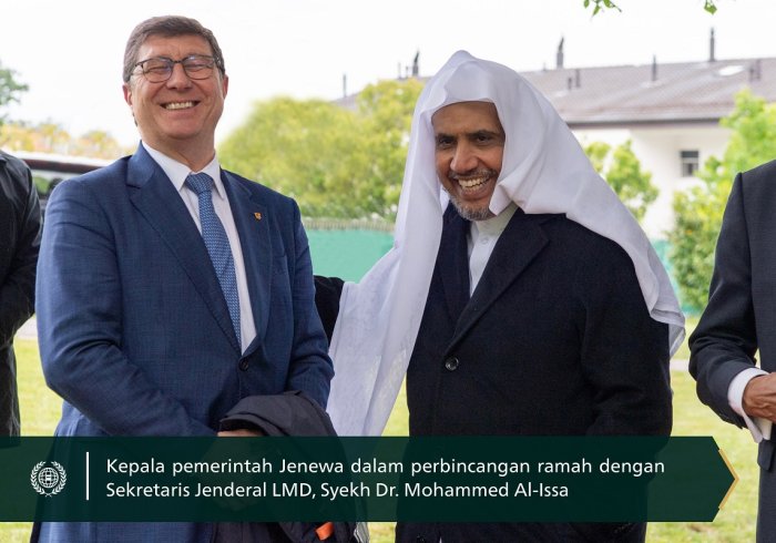 Di hadapan Presiden Pemerintah Jenewa, Tuan Mauro Poggia, anggota Parlemen Swiss, pejabat internasional, anggota korps diplomatik di Jenewa, tokoh agama dan intelektual:
