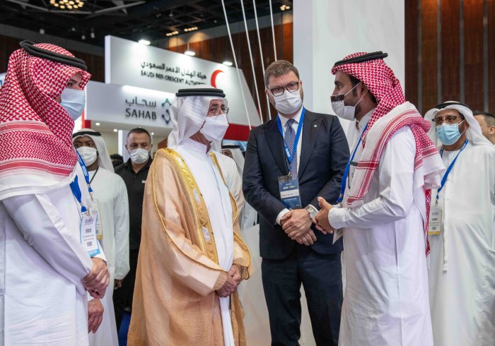 The Muslim World League was a sponsor of the 18th annual Dubai International Aid and Development Exhibition and Conference