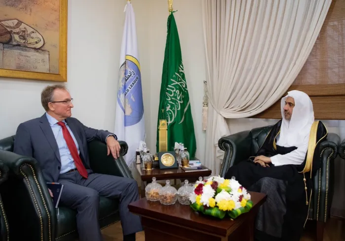 Le Secrétaire général de la Ligue Islamique Mondiale, recevant aujourd’hui l’Ambassadeur d’Allemagne