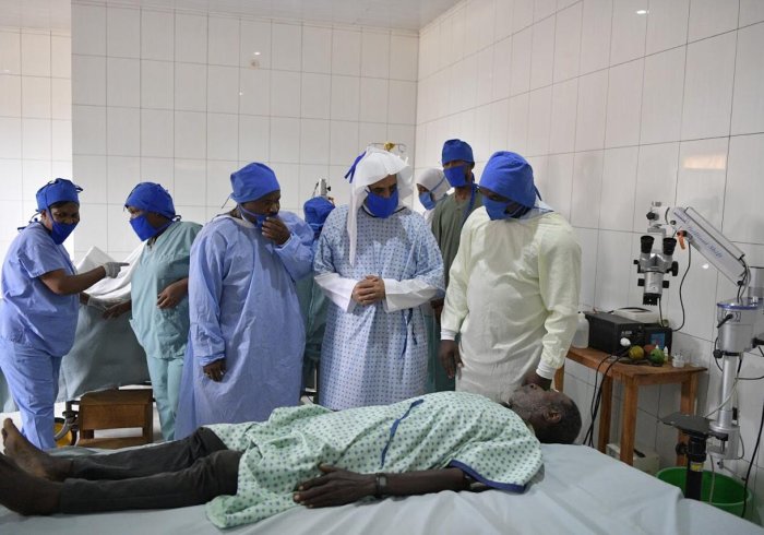 Secretary of the MWL reassures a patient