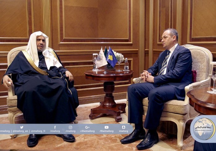 His Excellency the MWL's SG meets His Excellency Kosovo's Foreign Minister Mr. Enver Hoxhaj in Pristina.