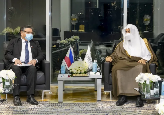 Le SG de la LIM Mohammad Alissa a rencontré l’Ambassadeur de la République des Philippines auprès du Royaume d’Arabie Saoudite M Adnan V. Alonto