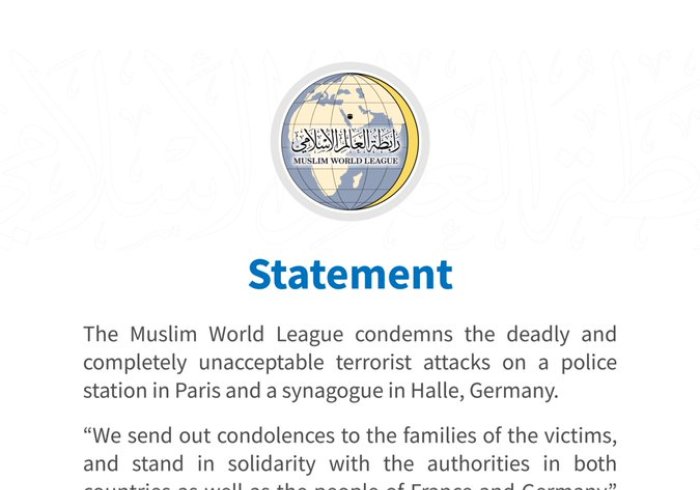  HE Dr. Mohammad Alissa condemns the recent attacks on a police station in Paris & a synagogue in Halle, Germany