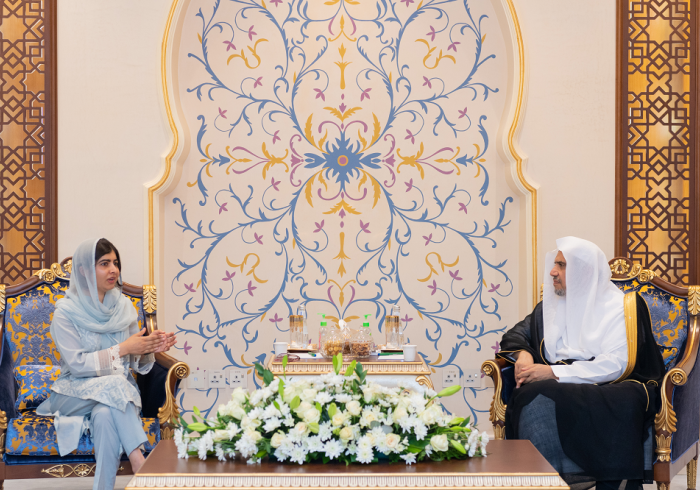 Syekh Dr.Mhmd Alissa , menerima aktivis pendidikan wanita dan  peraih Nobel termuda,  Malala Yousafzai.