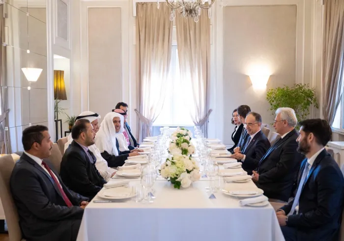The Albanian President hosted a lunch in honor of the Secretary-General, President of the Organization of Muslim Scholars