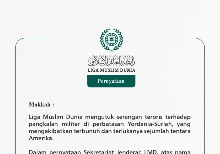 Pernyataan dari Liga Muslim Dunia: