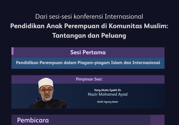 "Pendidikan adalah Pemberdayaan"  Mari kita simak hal-hal penting yang dibahas dalam sesi pertama Inisiatif Pendidikan Anak Perempuan di komunitas Muslim, serta hasil-hasil utamanya: