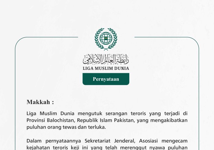 Pernyataan dari Liga Muslim Dunia: