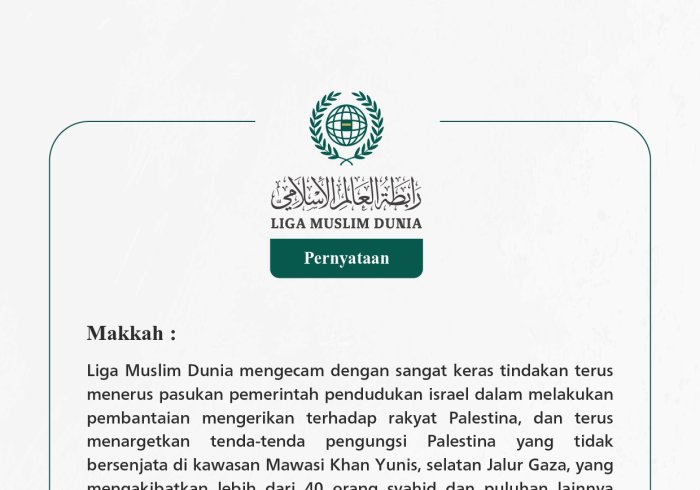 Pernyataan dari Liga Muslim Dunia: