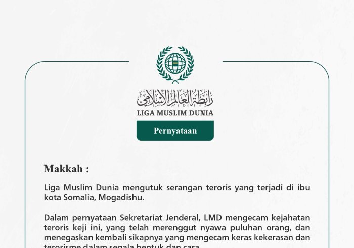 Pernyataan dari Liga Muslim Dunia: