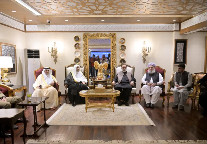H.E. Senator and prominent businessman Talha Mahmood hosted a dinner in honor of the visit of H.E. Sheikh Dr. Mohammed Al-Issa, Secretary-General of the Muslim World League
