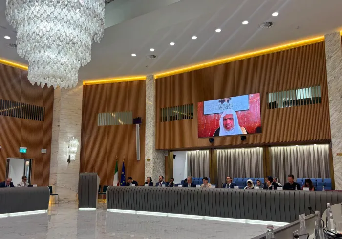 This evening, His Excellency Dr. Mohammad Al-Issa, delivered a keynote address by video link at a high-level interfaith dialogue meeting in Rome, Italy.