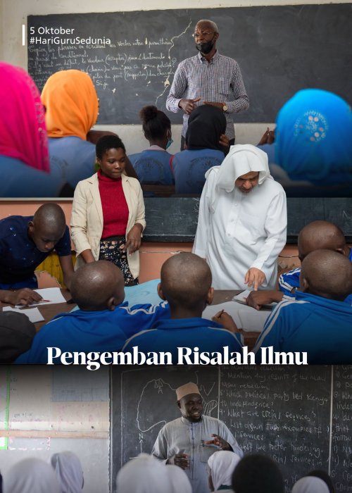 Liga Muslim Dunia mendukung para guru dalam menjalankan misi mereka untuk menanamkan nilai-nilai luhur, menumbuhkan kesadaran, dan menyampaikan ilmu pengetahuan; sebagai wujud keyakinan bahwa pemberdayaan mereka merupakan investasi bagi masa depan generasi mendatang. Hari Guru Sedunia