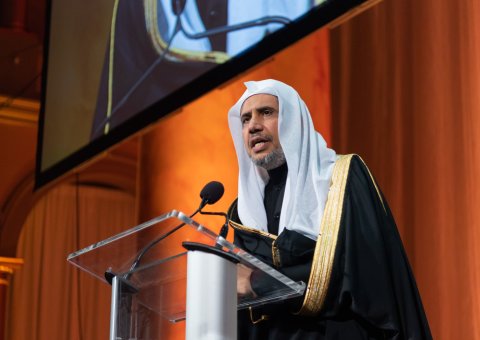 معالي الشيخ د. محمد العيسى‬⁩ في كلمته الافتتاحية لملتقى القيادات الإسلامية بأمريكا الشمالية والجنوبية الذي نظمته الرابطة في العاصمة واشنطن