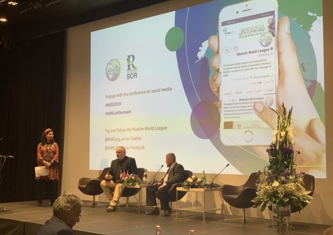 Author Gísli Jökull Gíslason from Iceland, and Danish Imam Abdul Wahid Pedersen discuss the importance of fostering a sense of belonging and being a part of a greater community within a national identity during the third panel at today's symposium.NIIS2019 MWL in Denmark