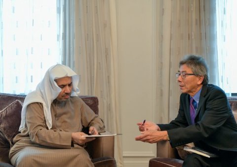 While in Washington, DC, HE Dr. Mohammad Alissa met with USIP's David Yang, Vice President for Applied Conflict Trans formation, to discuss ways to leverage peace-building initiatives for combating extremism.