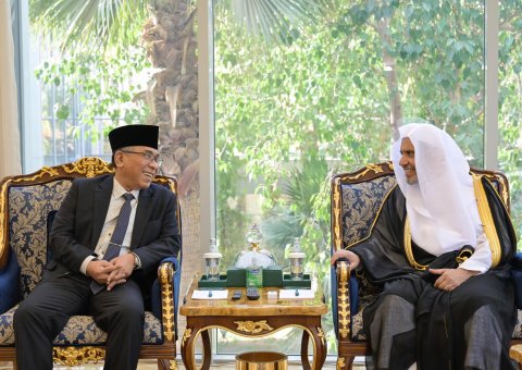 Earlier today at his office, H.E. Sheikh Dr. Mohammed Alissa, Secretary-General of the Muslim World League (MWL) and Chairman of the Organization of Muslim Scholars, met with H.E. Sheikh Dr. Yahya Cholil Staquf