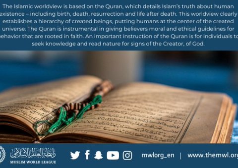 The Islamic worldview is based on the Quran, which details Islam’s truth about human existence. 