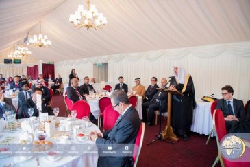 ‏تضمنت كلمة معالي الأمين العام أثناء دعوته لركن الاحتفال في مبنى البرلمان البريطاني شرح قِيَمِ: "الاعتدال والتسامح الإسلامي"