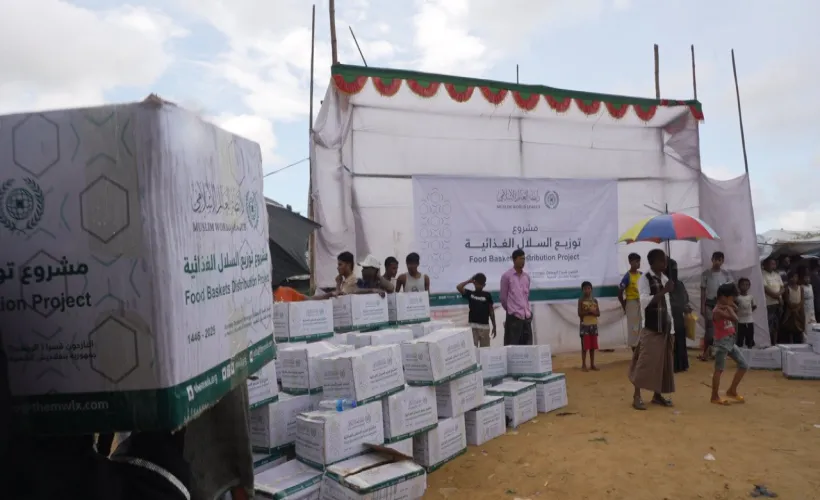 Liga Muslim Dunia telah menyelesaikan distribusi paket makanan bagi para pengungsi paksa "Rohingya"
