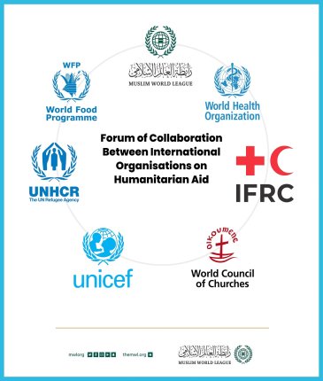 heads of UN organizations engaged in humanitarian work meet today in Geneva with the participation of the Secretary General of the Muslim World League