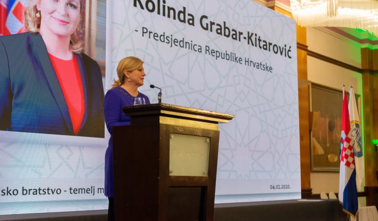 فخامة رئيسة جمهورية كرواتيا: شرف خاص لي رعاية مؤتمر يحمل عنوان "الأخوّة الإنسانية"