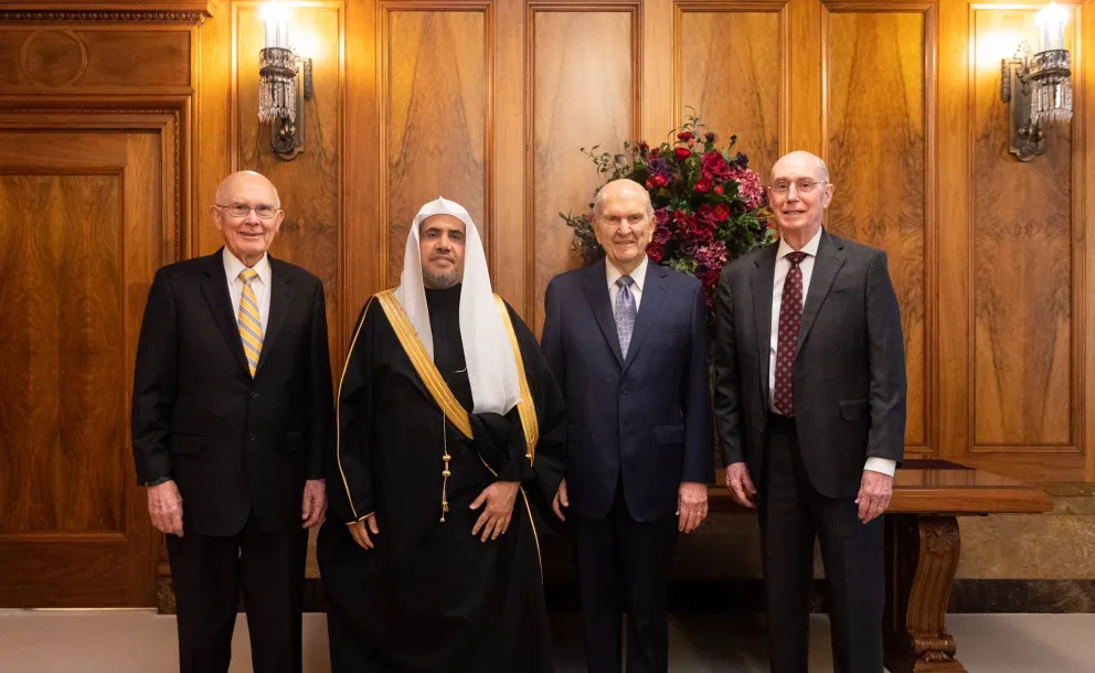 Lors d'une visite historique aux USA en novembre dernier, Mohammad Alissa  a rencontré la Première Présidence de la LDSchurch à Salt Lake City en Utah. Ils ont discuté de l'importance de la coopération et du dialogue interreligieux. 