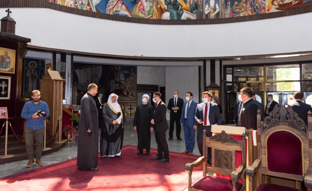 La cathédrale de Skopje capitale de la Macédoine du Nord a apprécié la visite de Mohammad Alissa